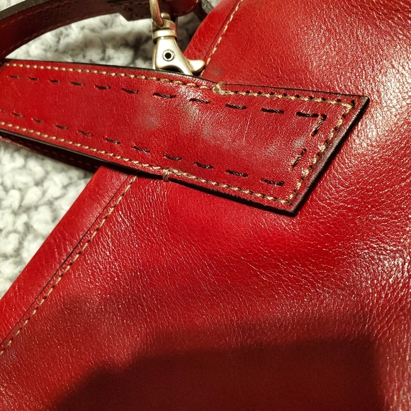 FOSSIL LEATHER HANDBAG - Picture 6 of 10